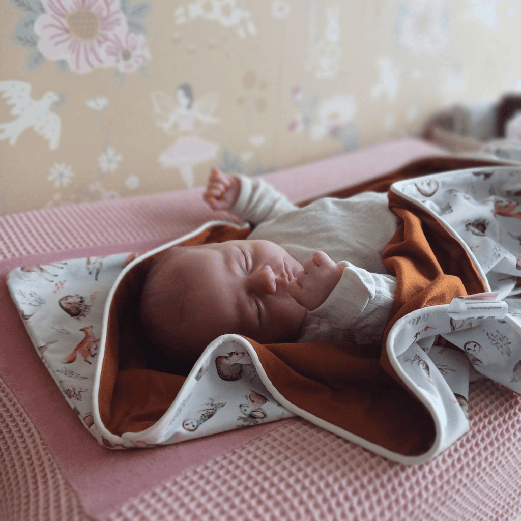 wikkeldoek bosdieren bamboe bruin