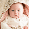 Wikkeldoek - oud roze - bloemen - baby